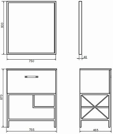 Comforty Тумба с раковиной Бредфорд 75 дуб темный – фотография-11